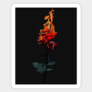 The flaming rose Sticker